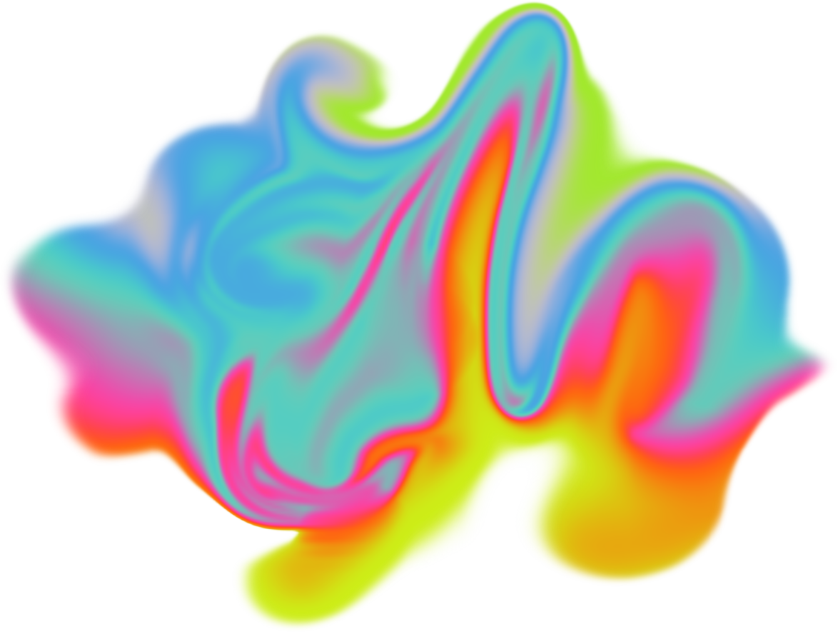 Transparent Colorful Liquid Blob